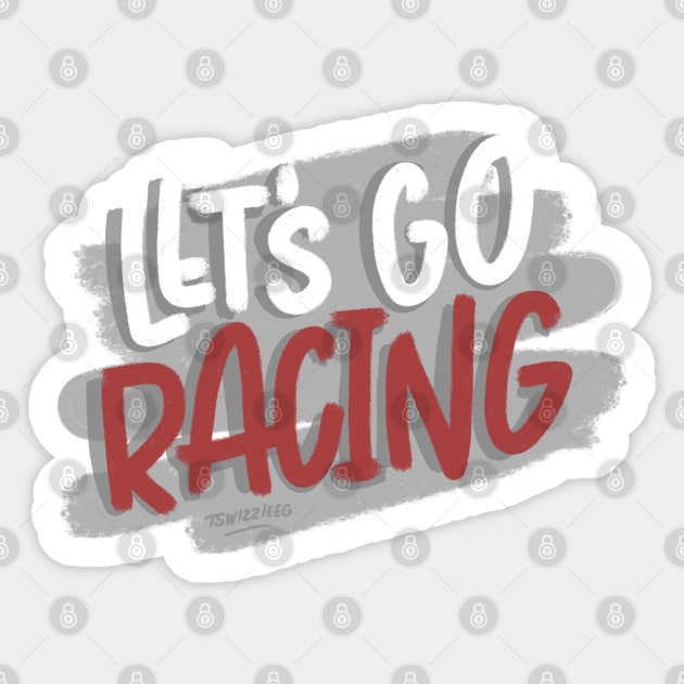 Let’s Go Racing Sticker by hoddynoddy